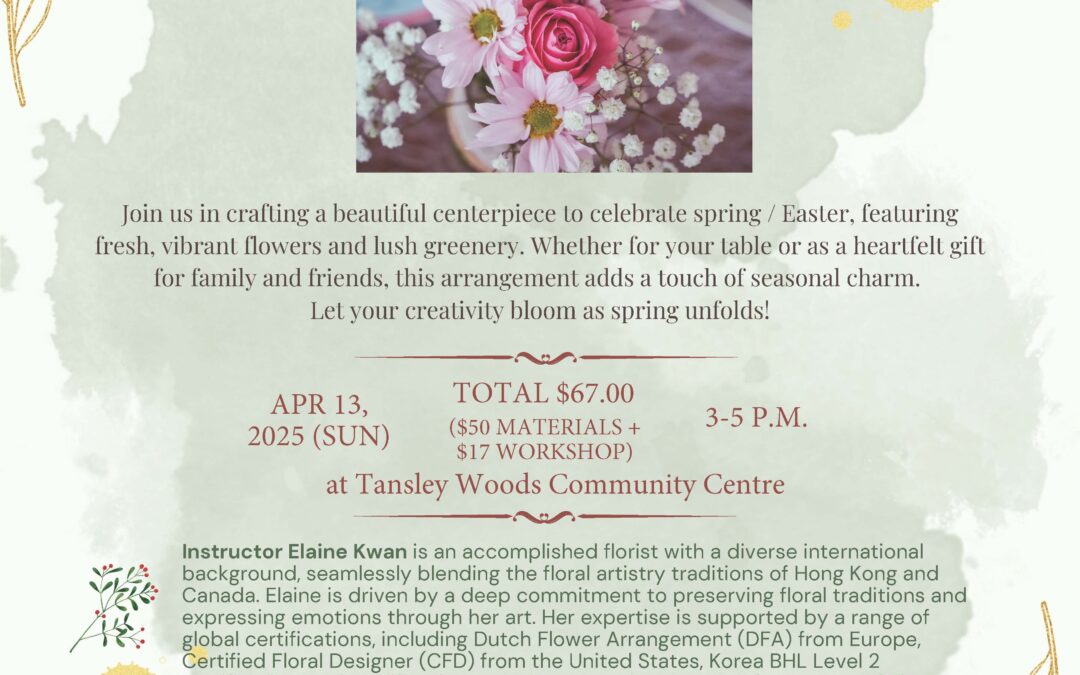 Spring Floral Centrepiece Workshop