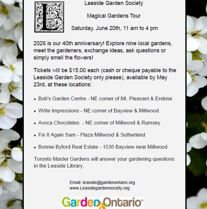 Leaside Garden Society Magical Gardens Tour
