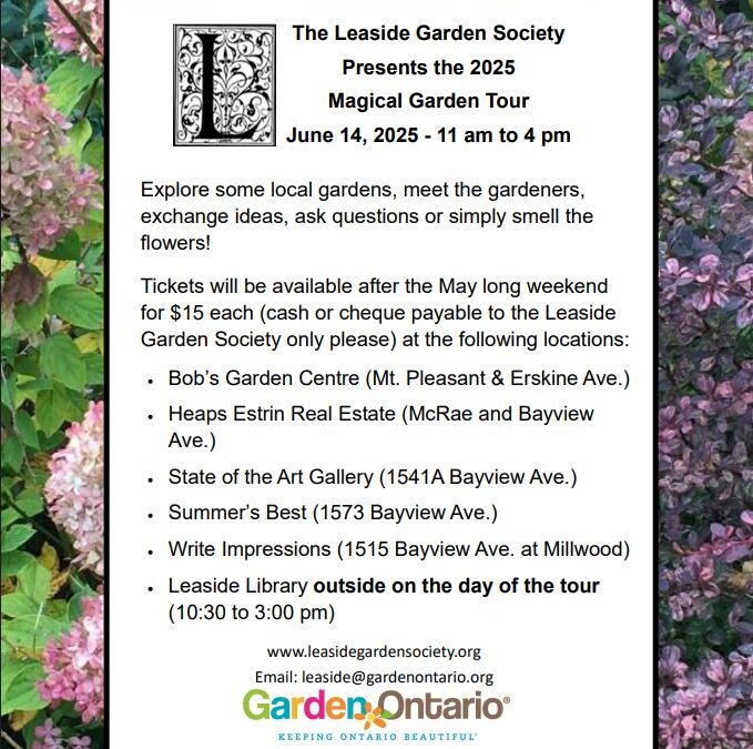 Leaside Garden Society Magical Garden Tour